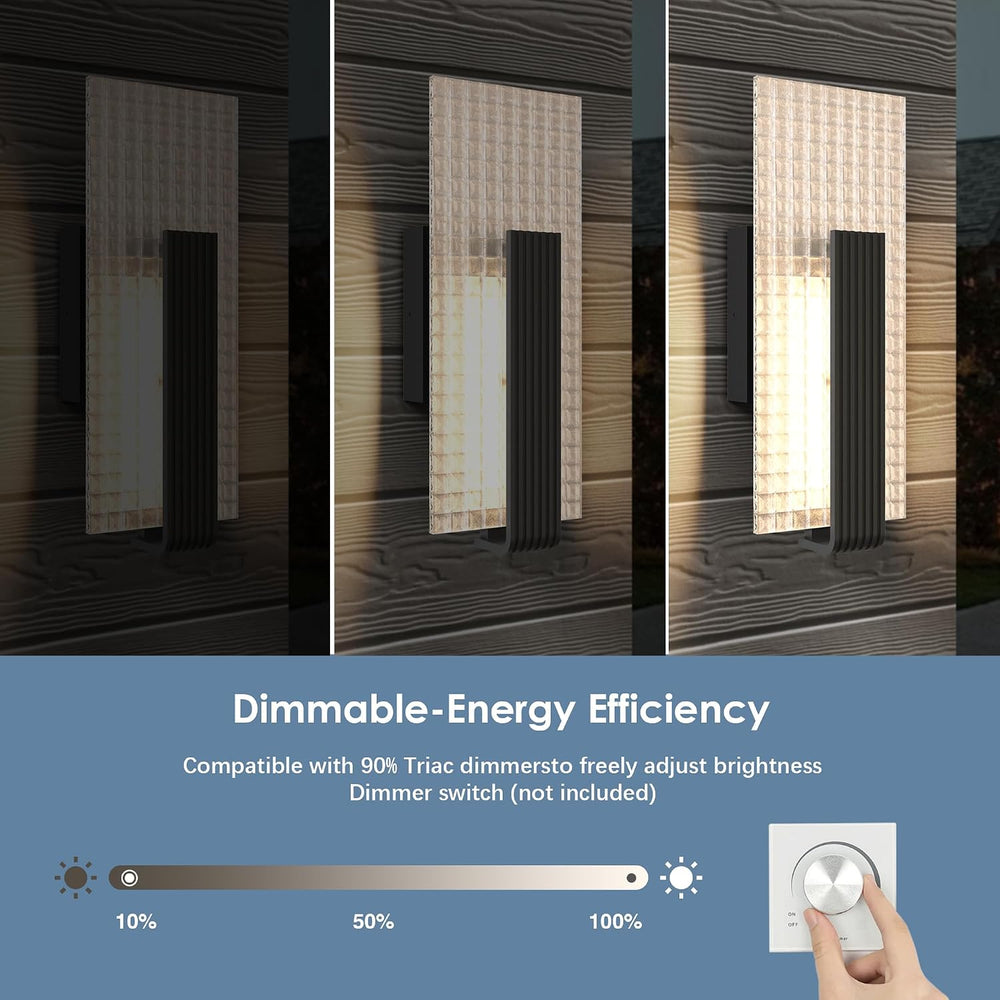 Black Wall Sconce Indoor, Modern LED Wall Light Fixtures Set of 2