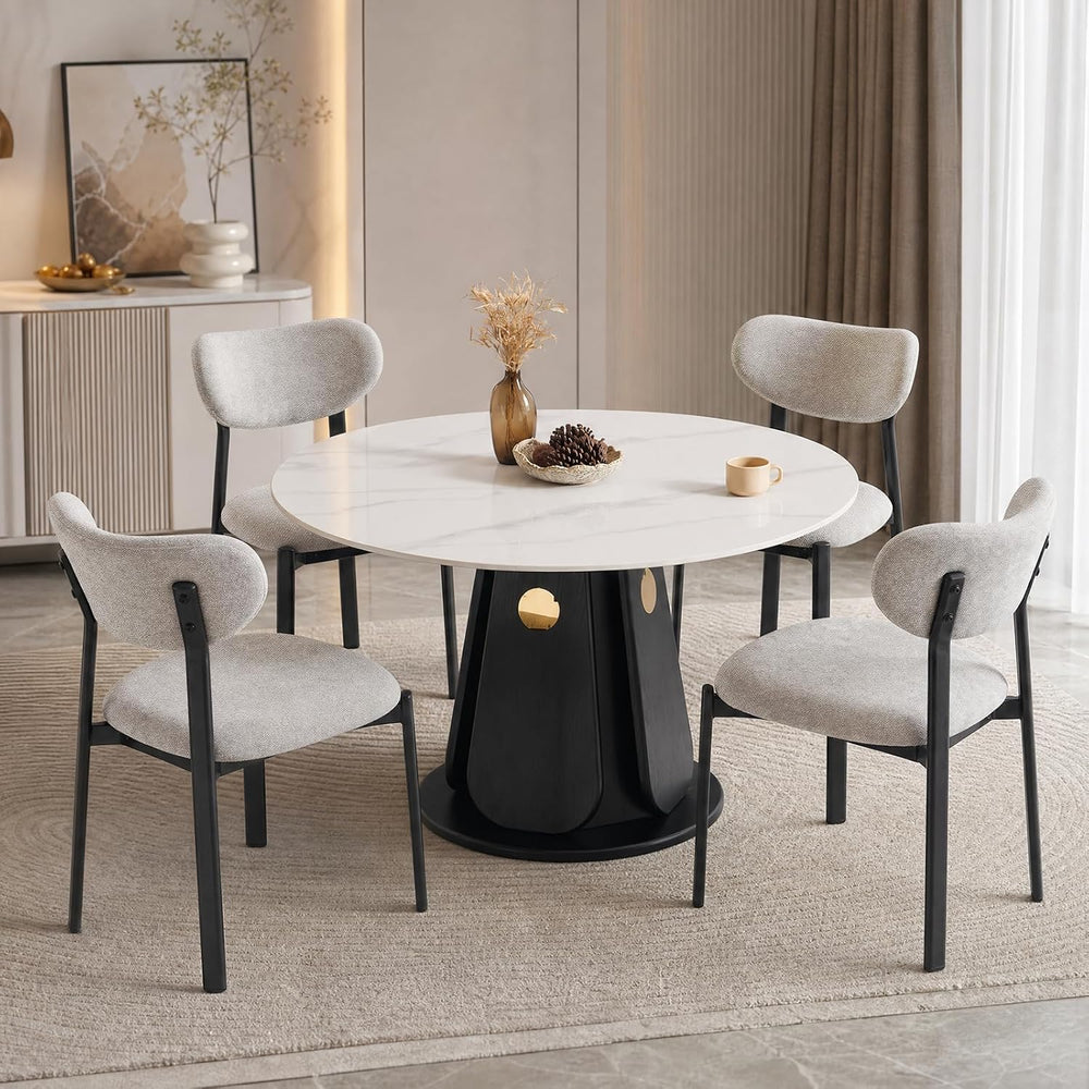 Dining Chairs Set of 4, Modern Upholstered Fabric Kitchen Chairs