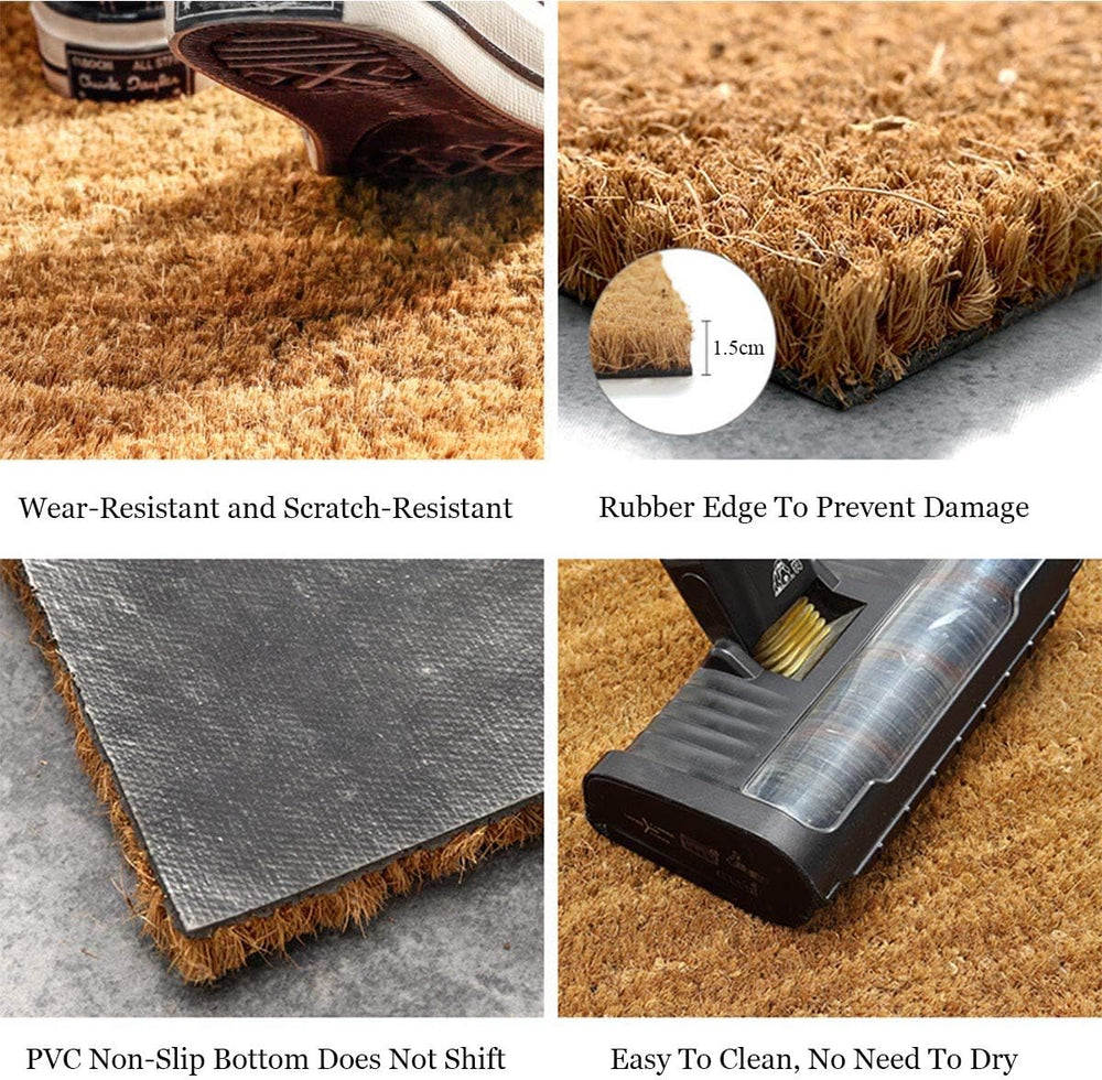 Funny Coir Doormat Simple Modern Abstract Geometric Front Door Mat Entryway O...
