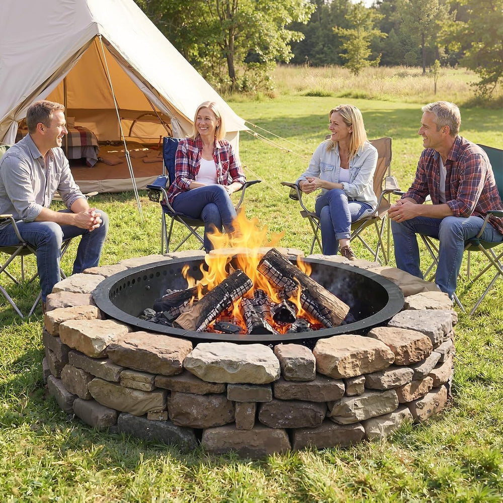 Smokeless Fire Pit Ring, 32 inch Outer/28 inch Inner Outside Fire Pit, Heavy ...