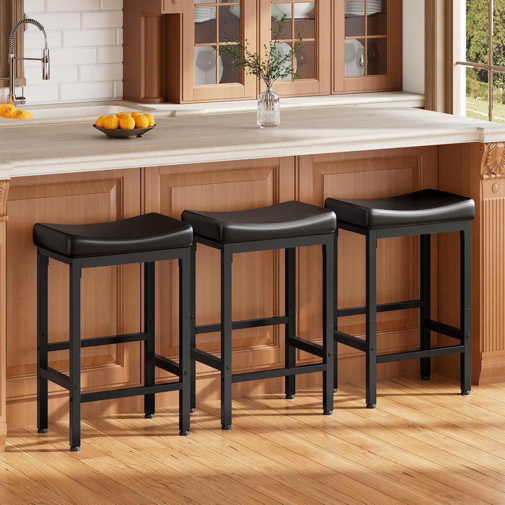 RALGEND Bar Stools Set of 3, Counter Height Stools, Kitchen Stools