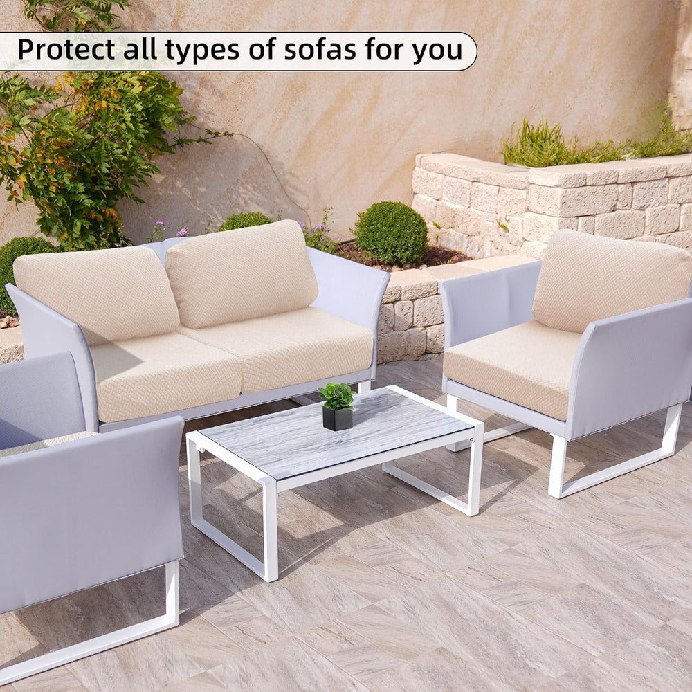 8PCS Patio Cushion Covers.Patio Furniture Couch SeatSlipcovers