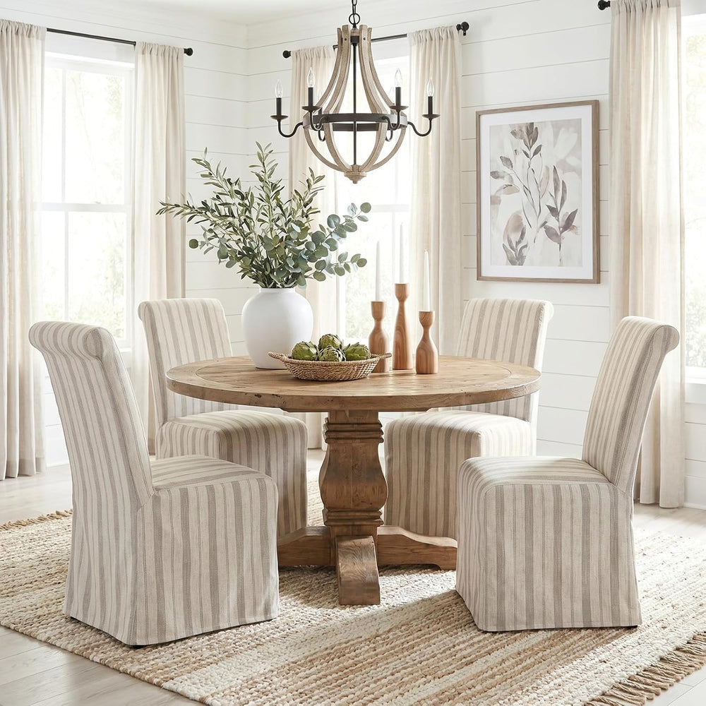 chairus Slipcovered Parsons Dining Chairs Set of 6, Upholstered Dining Room C...