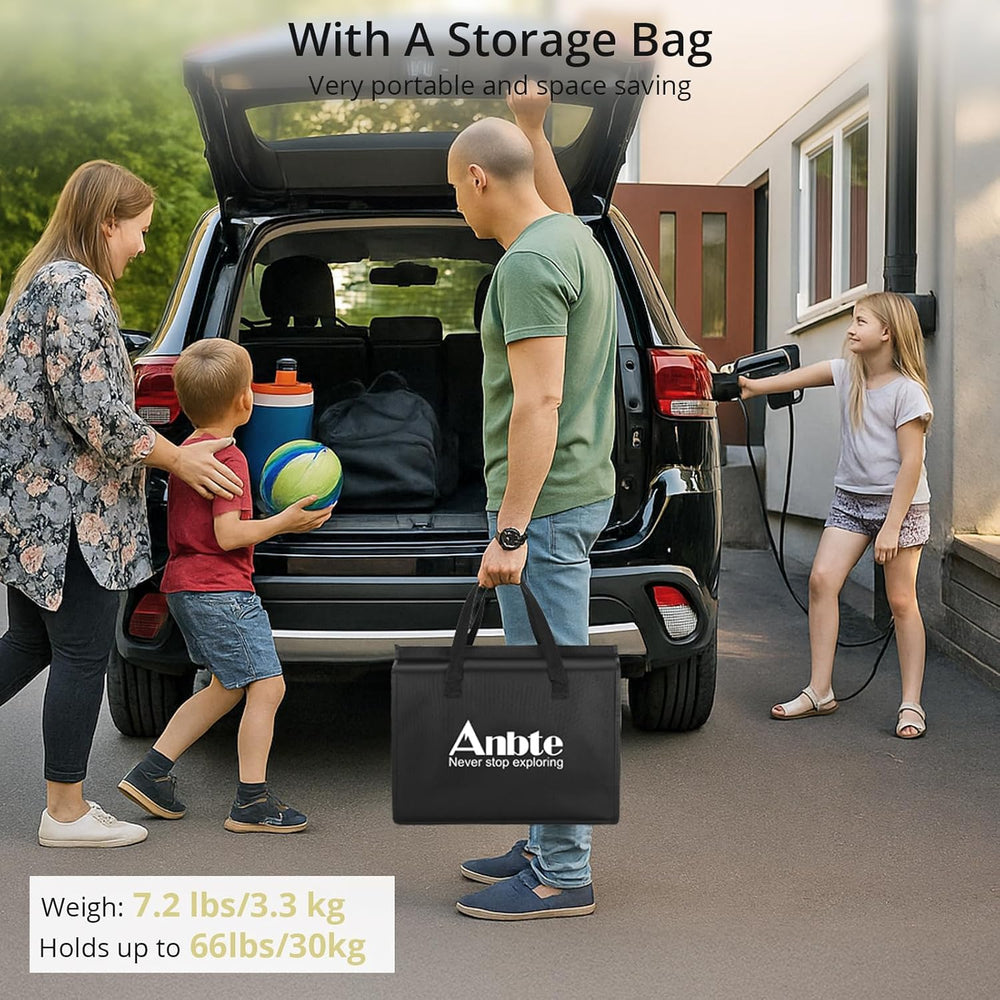 Anbte Folding Camping Table with Storage Net, 3ft Portable Table, 35" x ...