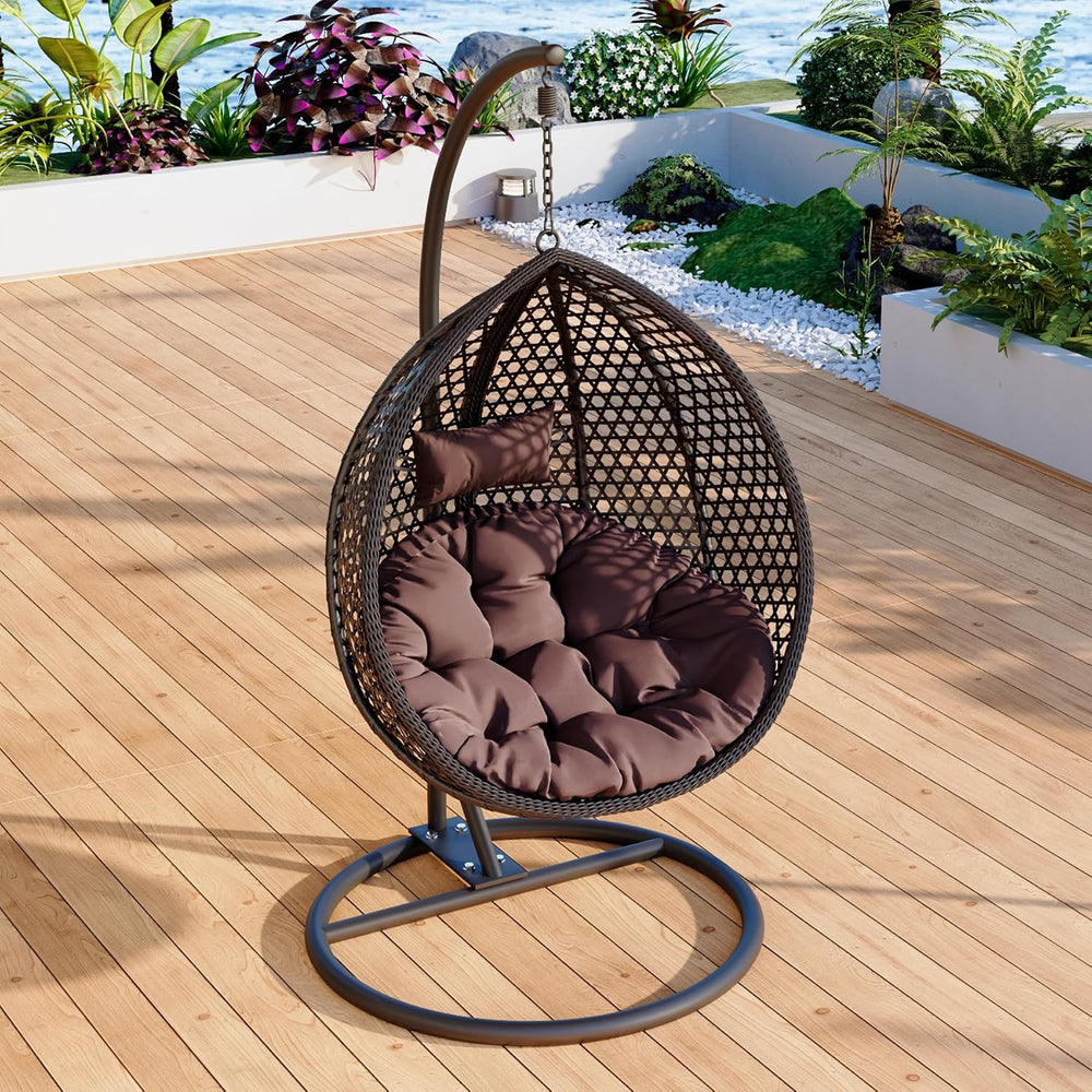 Egg Swing Chair Outdoor with Stand, Indoor Hanging Egg Chair