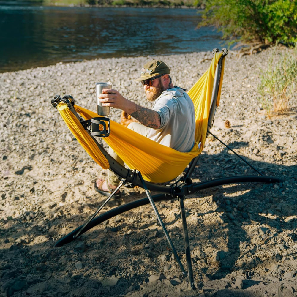 anymaka Set Up in 3 Seconds Adjustable Portable Aluminum Alloy Hammock Stand ...