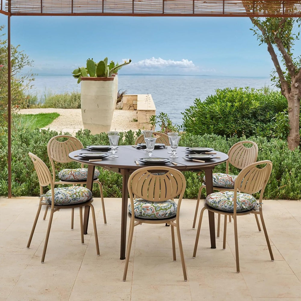 DYTXIII Set of 2 Outdoor Round Chair Cushions 15"x15"x4" with ...