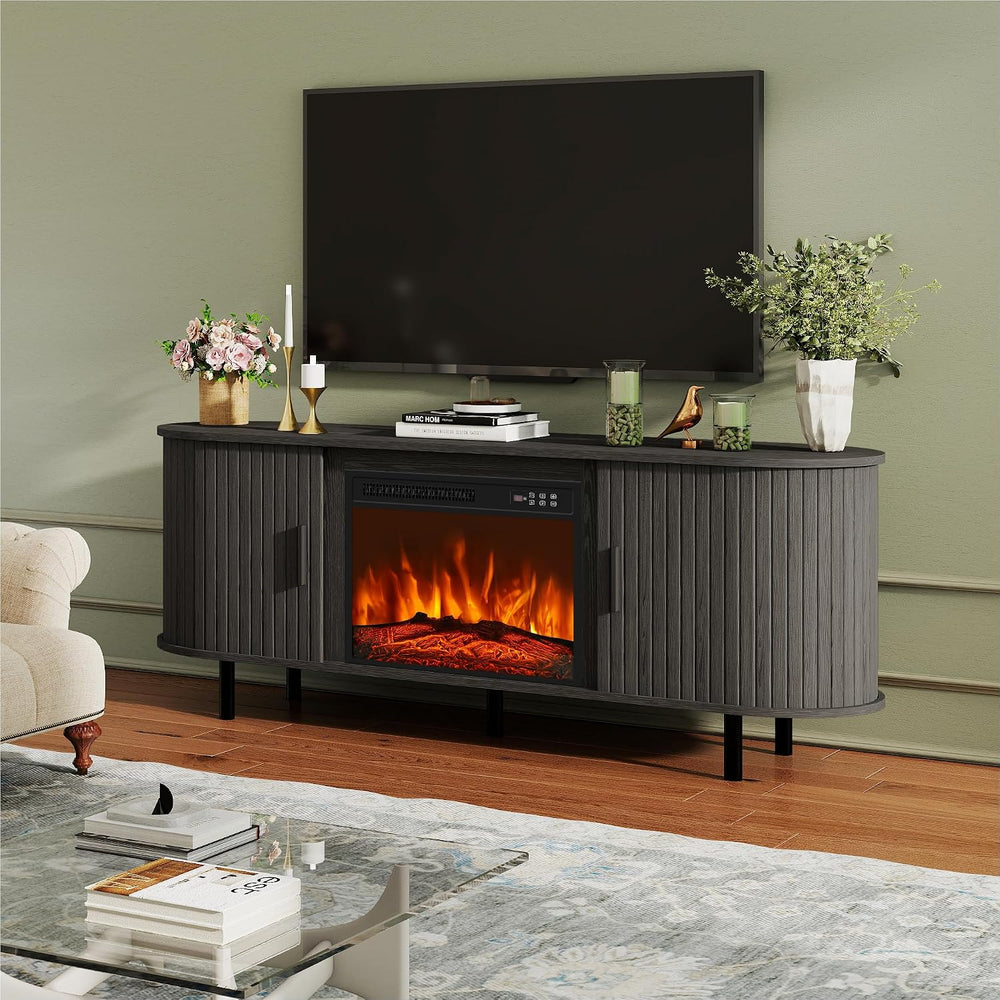 55" Fireplace TV Stand Electric Entertainment Center for TV Up to 65&quo...