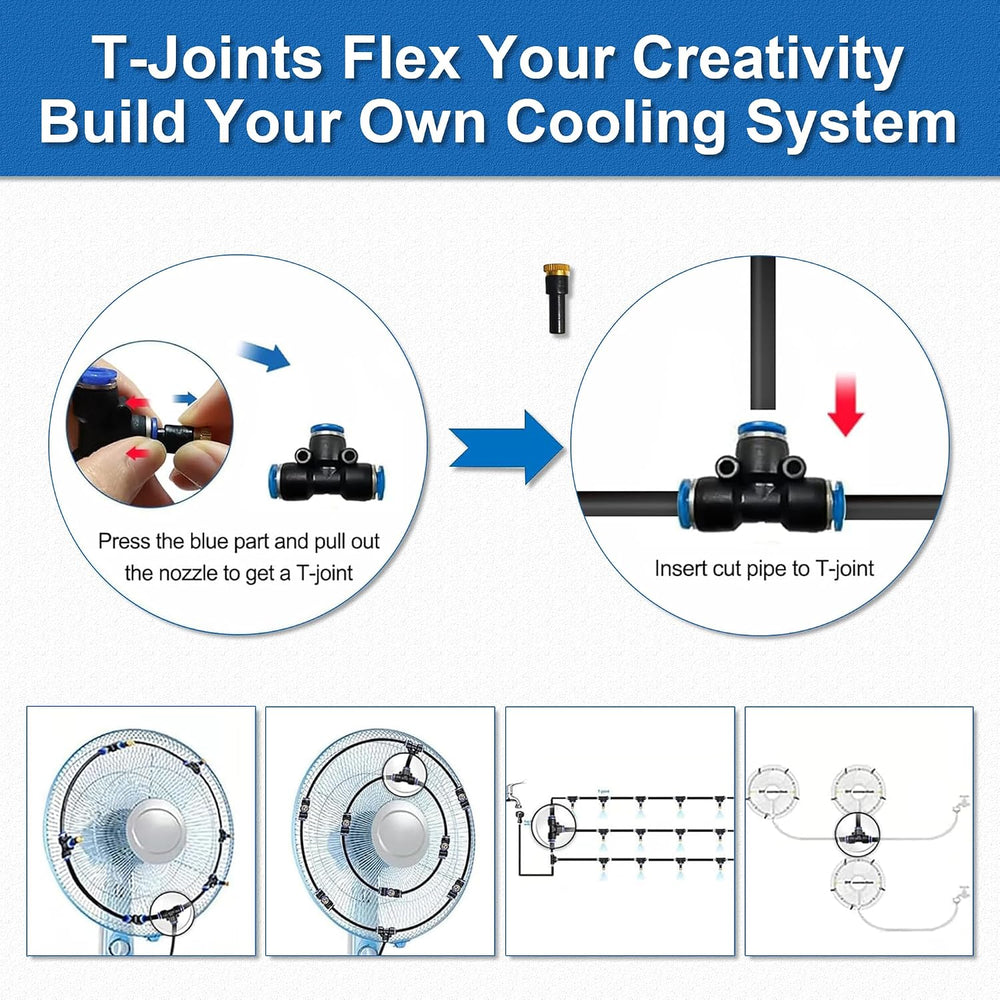 Misters for Outside Patio,Outdoor Water Misting Cooling System,75FT|23M.Backy...