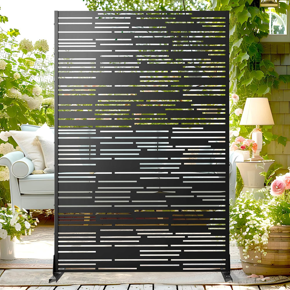 72" H×47" W Metal Privacy Screen Outdoor Privacy Screen Freestandin...