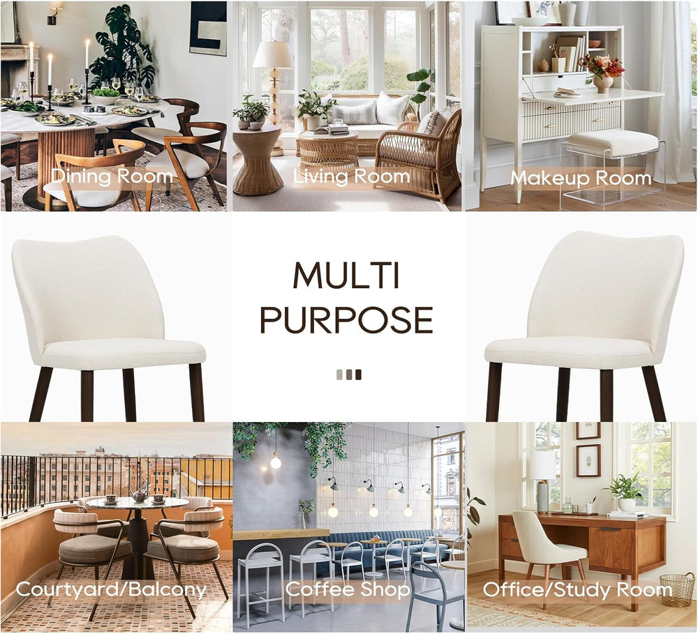 COLAMY Upholstered Dining Chairs Set of 6, Modern Kitchen & Dining Room C...