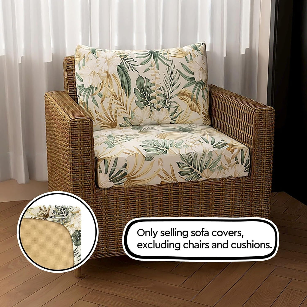 8 Piece Patio Cushion Covers, Stretch Outdoor Couch Cushion Covers