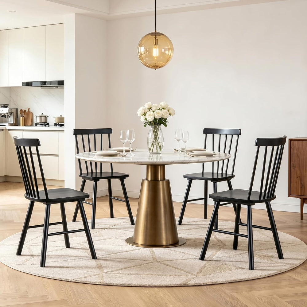DUHOME Windsor Dining Chairs Set of 4,Farmhouse Style Spindle Back Wooden Kit...