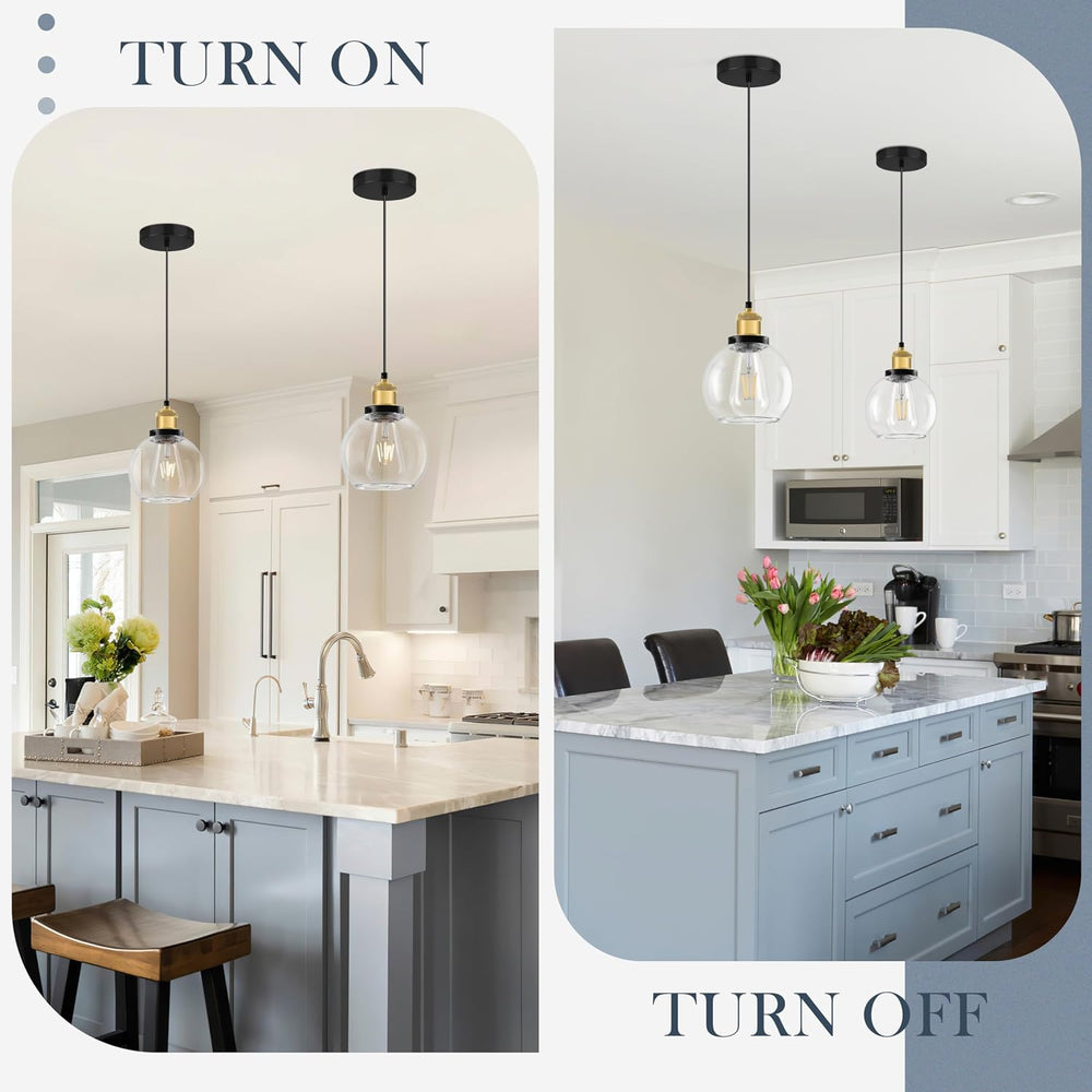 Bagood 6 inch Mini Hanging Pendant Light Contemporary Globe Pendant Lights Ki...