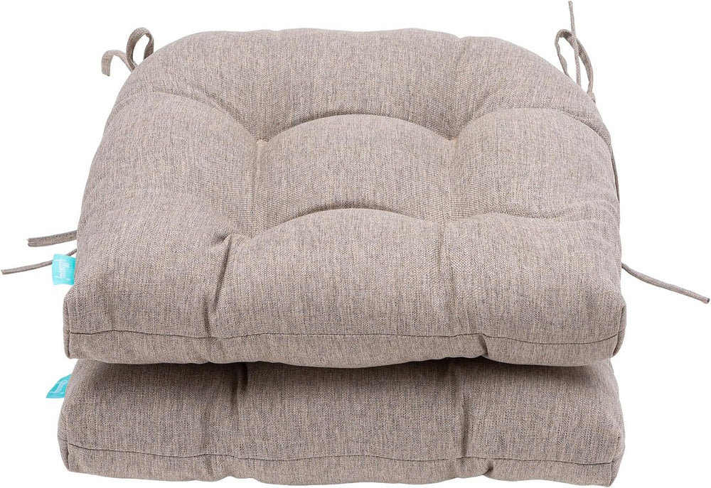 QILLOWAY Outdoor Patio Cushions Set of 3, Wicker Furniture Cushions with Ties...