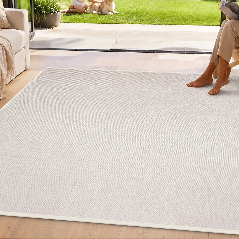 Door Mat Indoor Entrance, 5' x 7' Ultra Thin Non Slip Large Doormat w...
