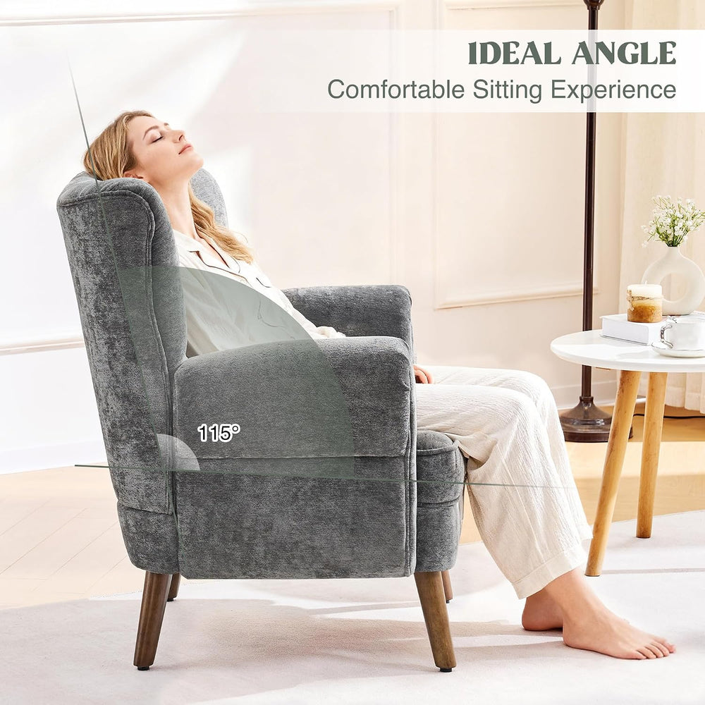 Wingback Accent Chairs for Living Room, Mid-Century Modern Living Room Chairs...