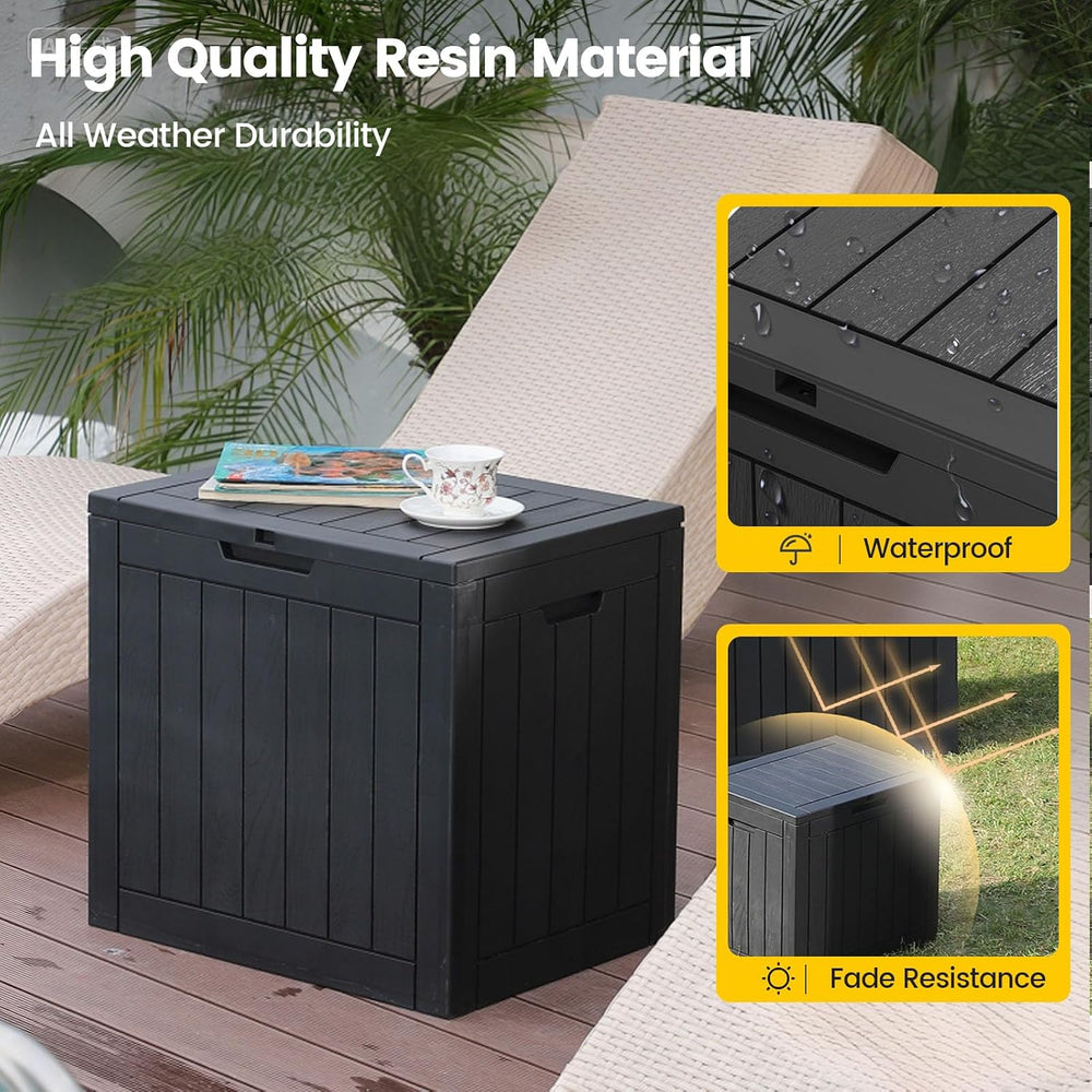 Zapdos 31 Gallon Outdoor Storage Box Deck Box for Indoor and Outdoor Use, Wat...