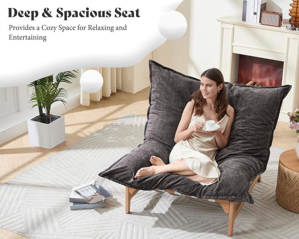 AMERLIFE 46" Oversized Sofa Chair, Lounge Accent Chair, Bean Bag Chair
