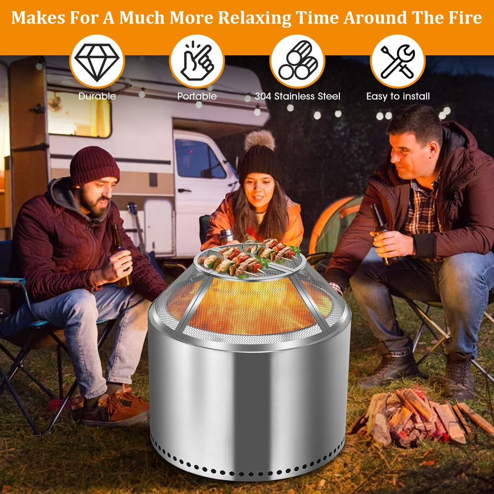 Fire Pit Spark Screen for Solo Stove Bonfire Shield 19.5inch,Stainless Steel ...
