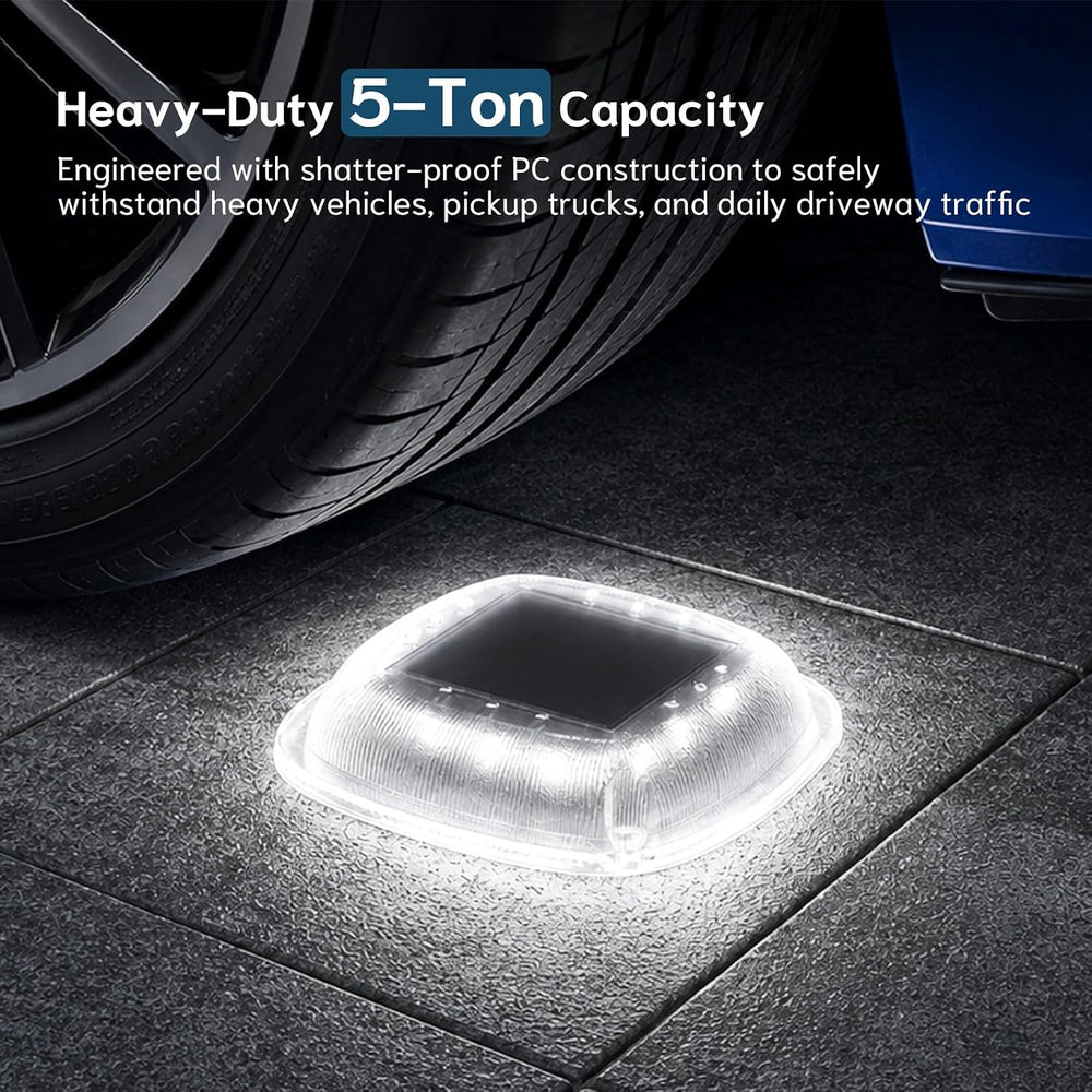 Solar Deck Lights Outdoor, Waterproof Solar Driveway Lights