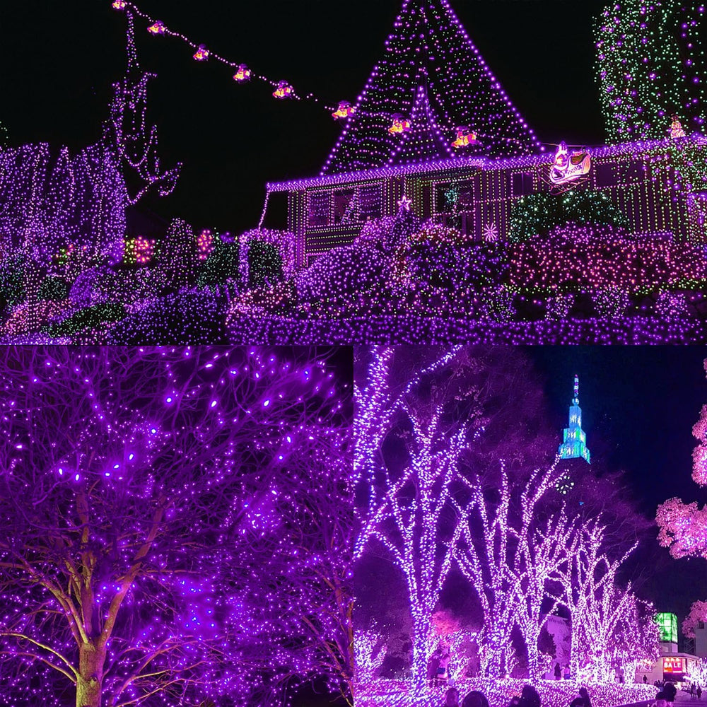 WATERGLIDE 1000 LED Halloween String Lights, 328 FT Green Wire LED Decorative...
