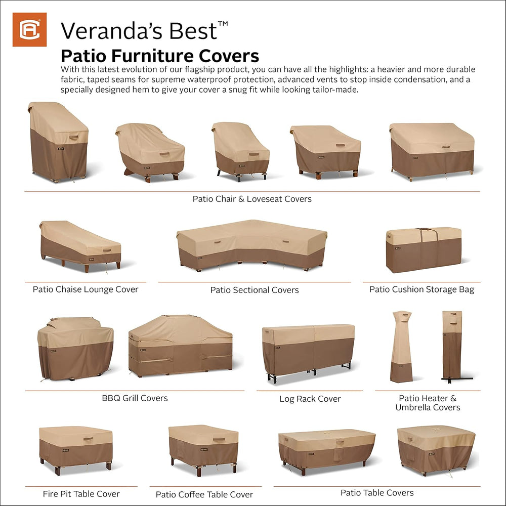 Classic Accessories Veranda's Best Waterproof Adirondack Patio Chair Cove...