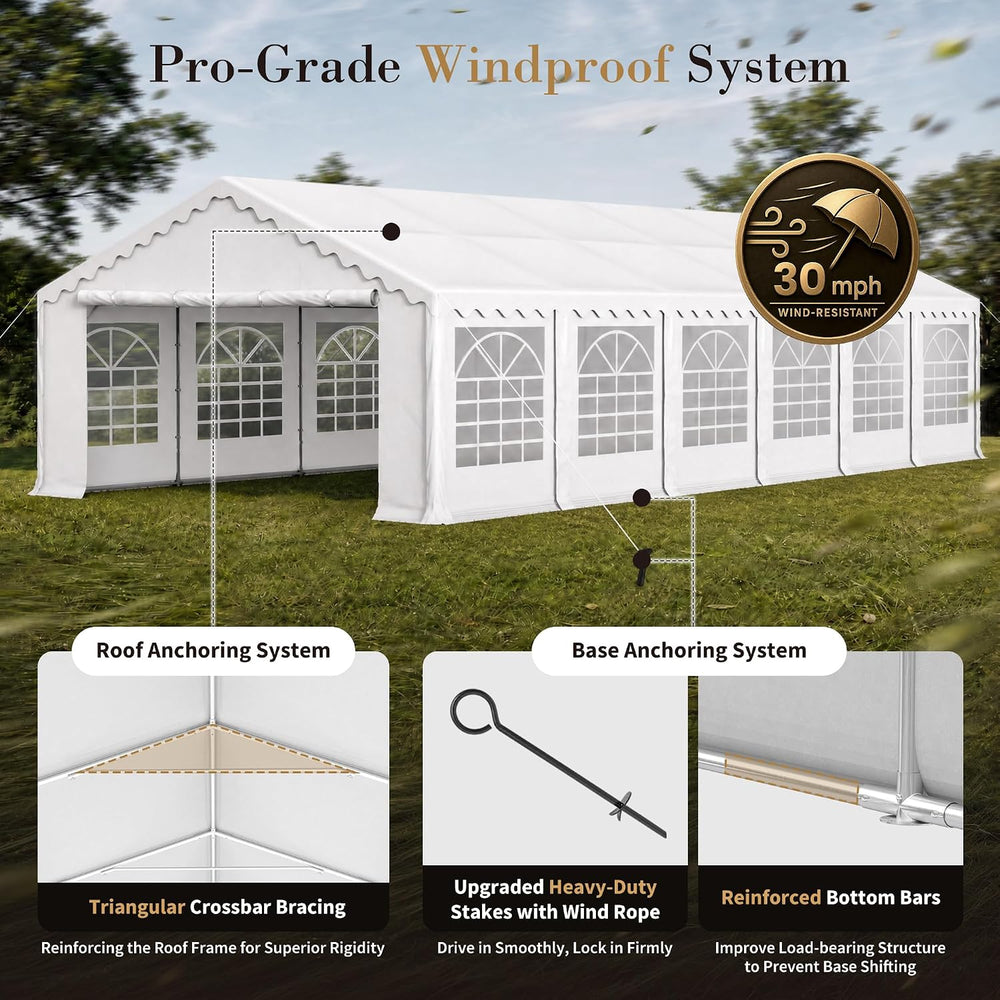 Sophia & William 20x40 Party Tents, Heavy Duty Event Tent for Parties