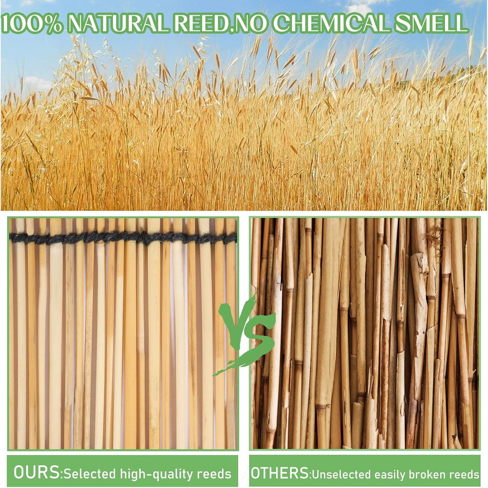 Natural Reed Fencing,Privacy Fence Bamboo-Like Reed Screen Curtain Natural Fe...