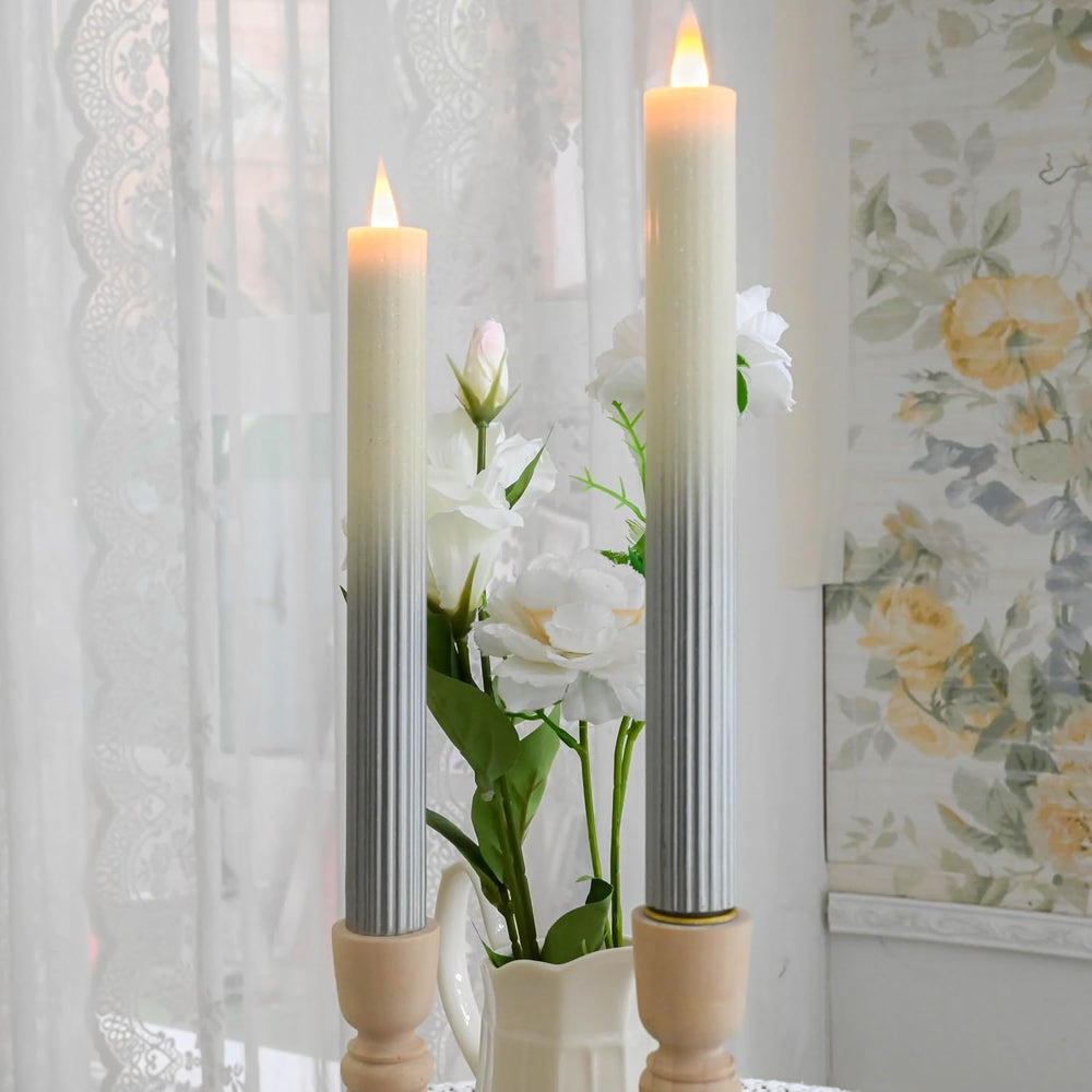 Flameless Taper Candles Flickering with Remote and Timer, 3D Moving Flame Tap...