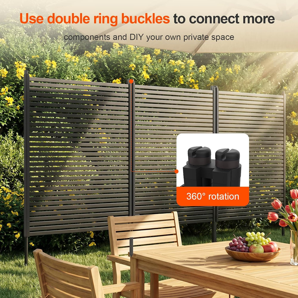 70.87" H x 47.24" W Outdoor Privacy Screens, Metal Fence Privacy Sc...