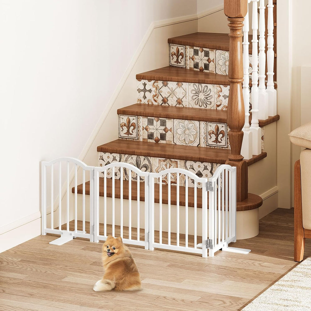 Snughome Short Dog Gate Indoor, 16" High Freestanding Small Dog Door Gat...