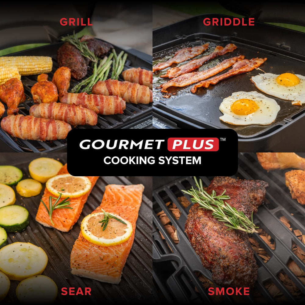 Nexgrill Tabletop 2 Burner Gas Grill & Griddle Combo, 2-in-1 with Handles