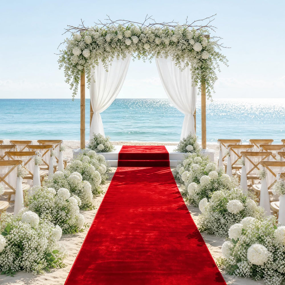 Red Carpet Runner for Party Wedding Aisle Decorations 4FTx15FT Aisle Runners ...