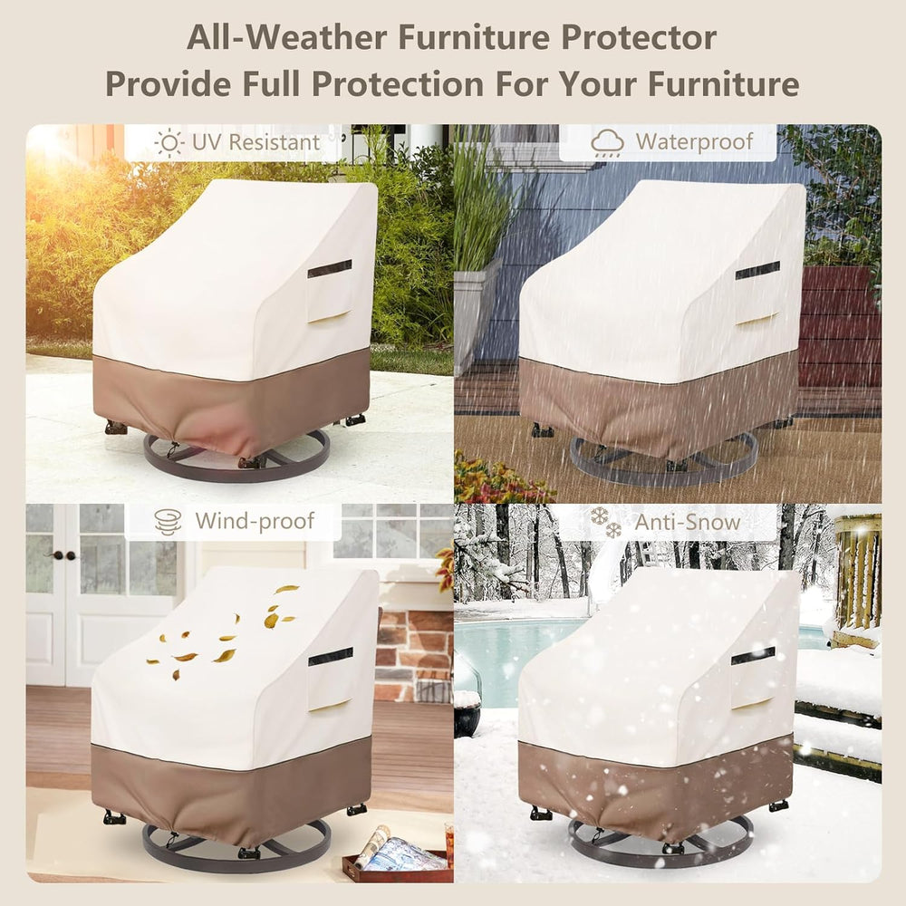 Patio Chair Covers Waterproof 2 Pack, 27.5" W x 32.6" D x 36" H