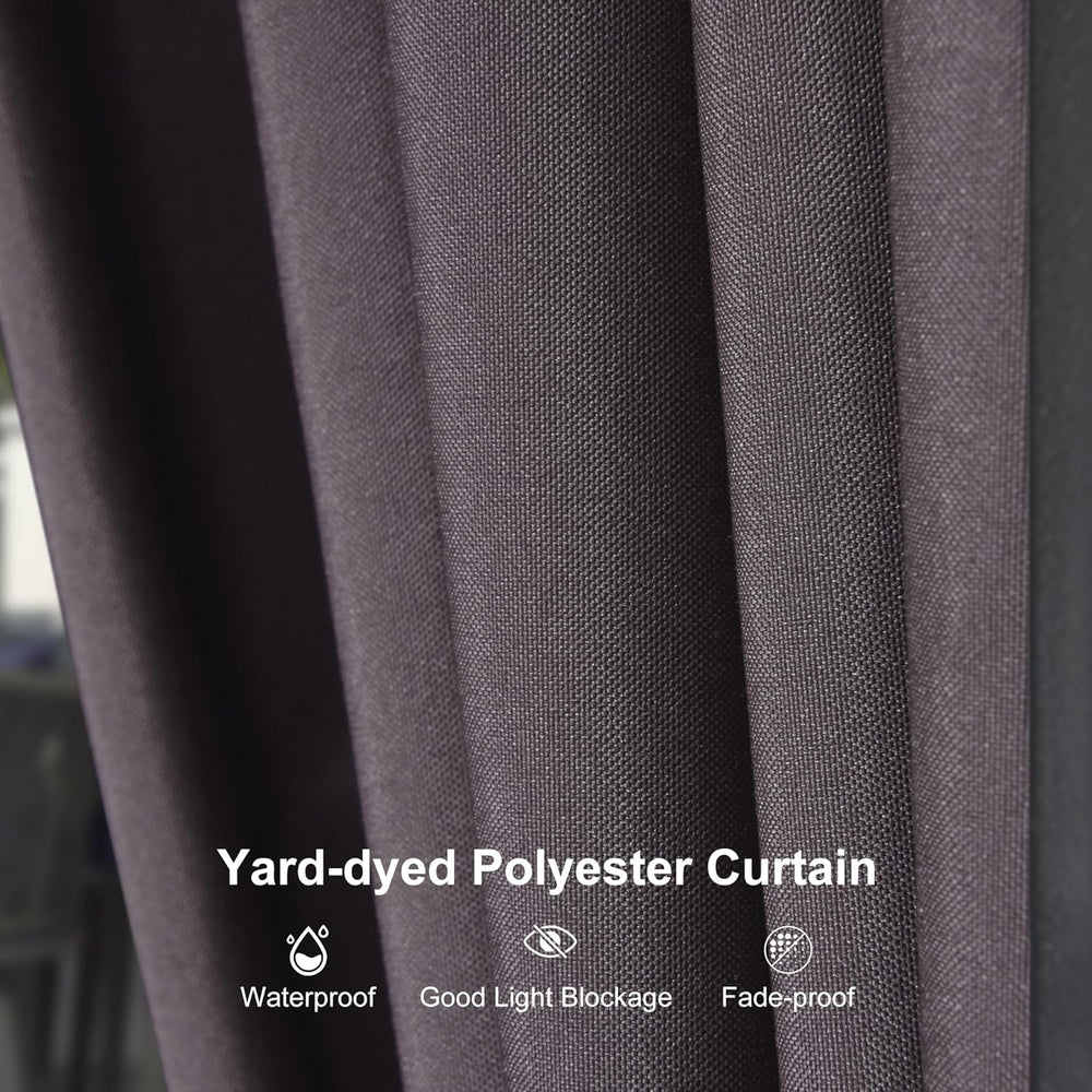 PURPLE LEAF Patio Aluminum Hardtop Gazebo 12' x 14' Privacy Curtain, ...