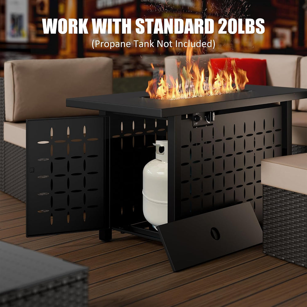Vongrasig 43" Propane Fire Pit for Outside, 50,000 BTU Outdoor Gas Fire ...