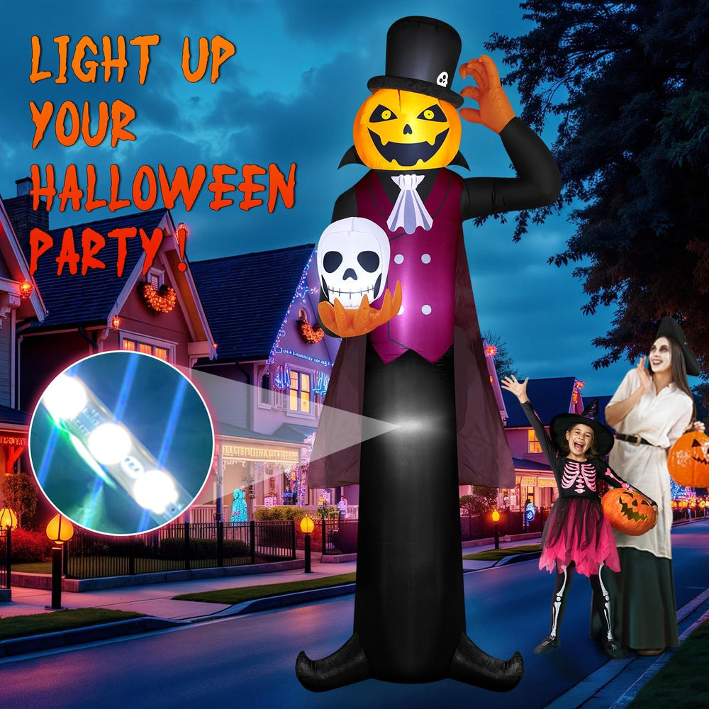 12FT Giant Halloween Inflatables Pumpkin Ghost Vampire, Halloween Decorations...