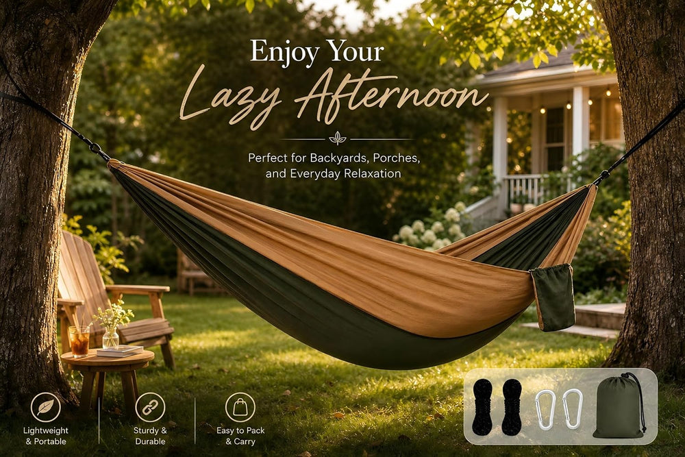 Large Single-Person Camping Hammock, an Outdoor Camping Essential,Fruit Green...
