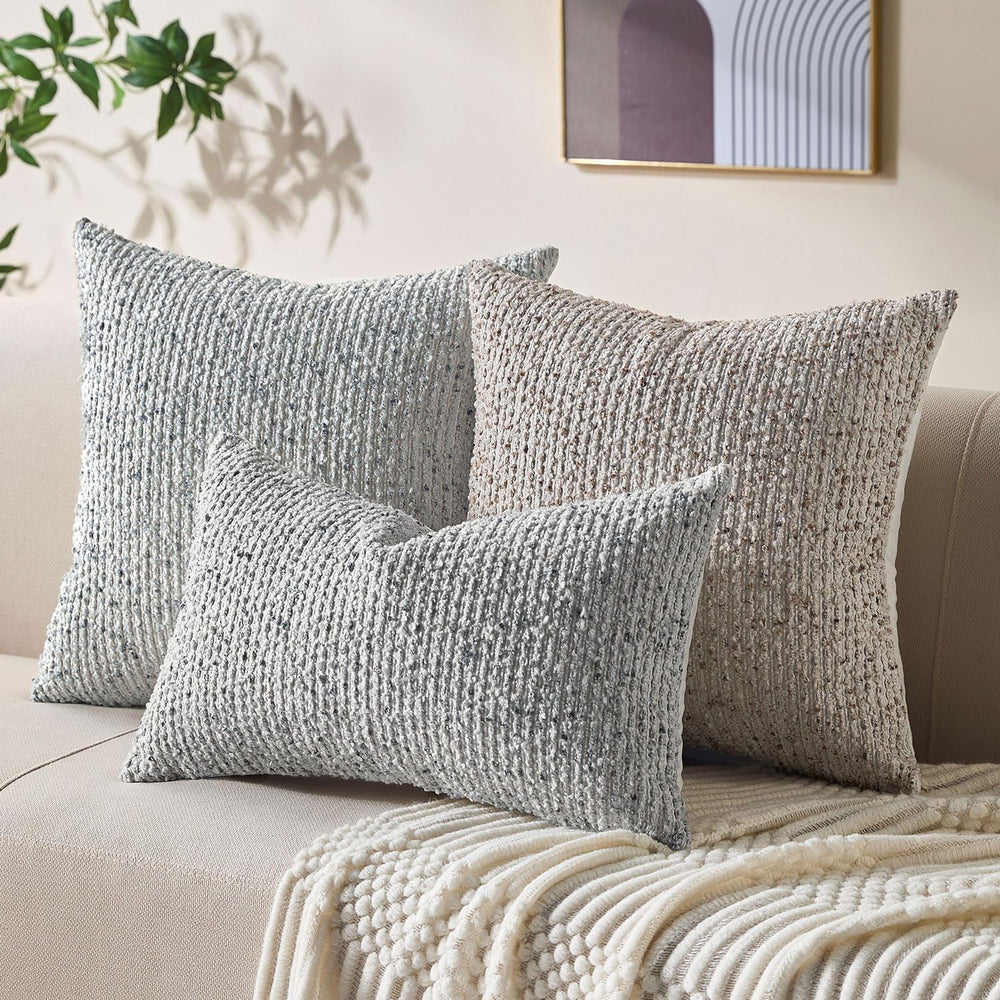 Allorry Throw Pillow Covers 20x20 Soft Wool Cushion Decorative BlueSY012C20