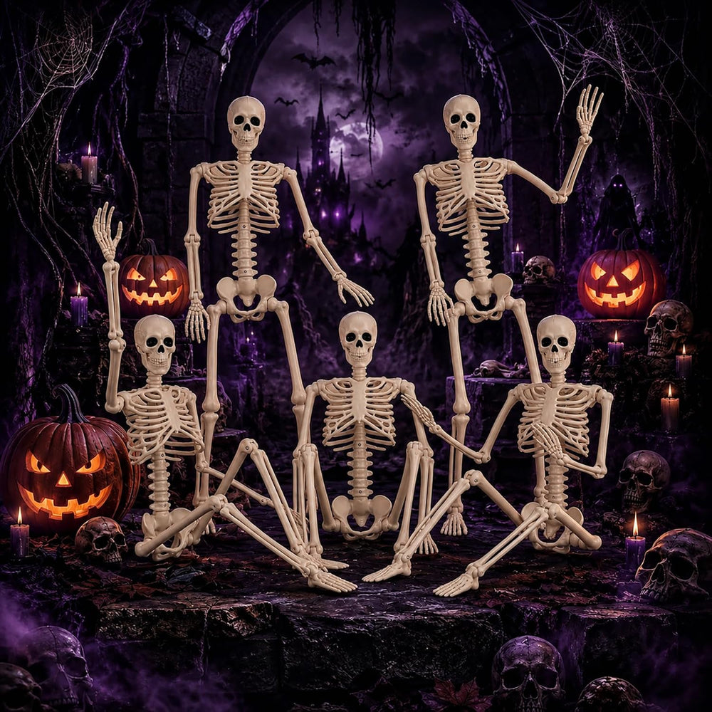 Abakuku 2 Pack 36" Halloween Skeleton Decorations,Human Bones for Hallow...