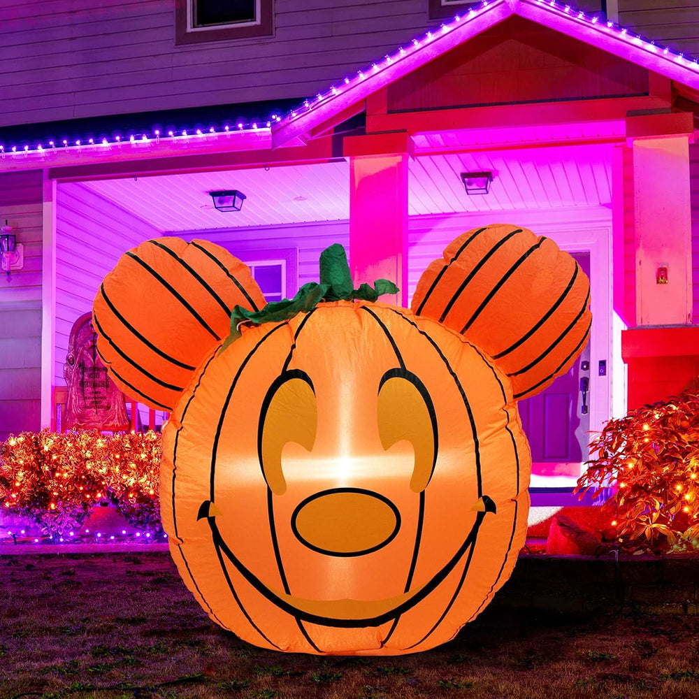 Mouse Theme Inflatable Pumpkin Cute Halloween Blow Up Yard Decorations for Pa...