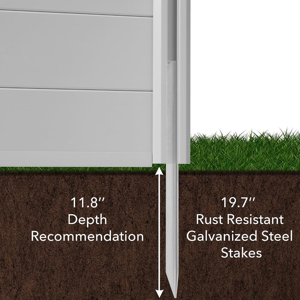 Casafield 48" x 48" Privacy Screen - Outdoor Vinyl Fence Panel Encl...