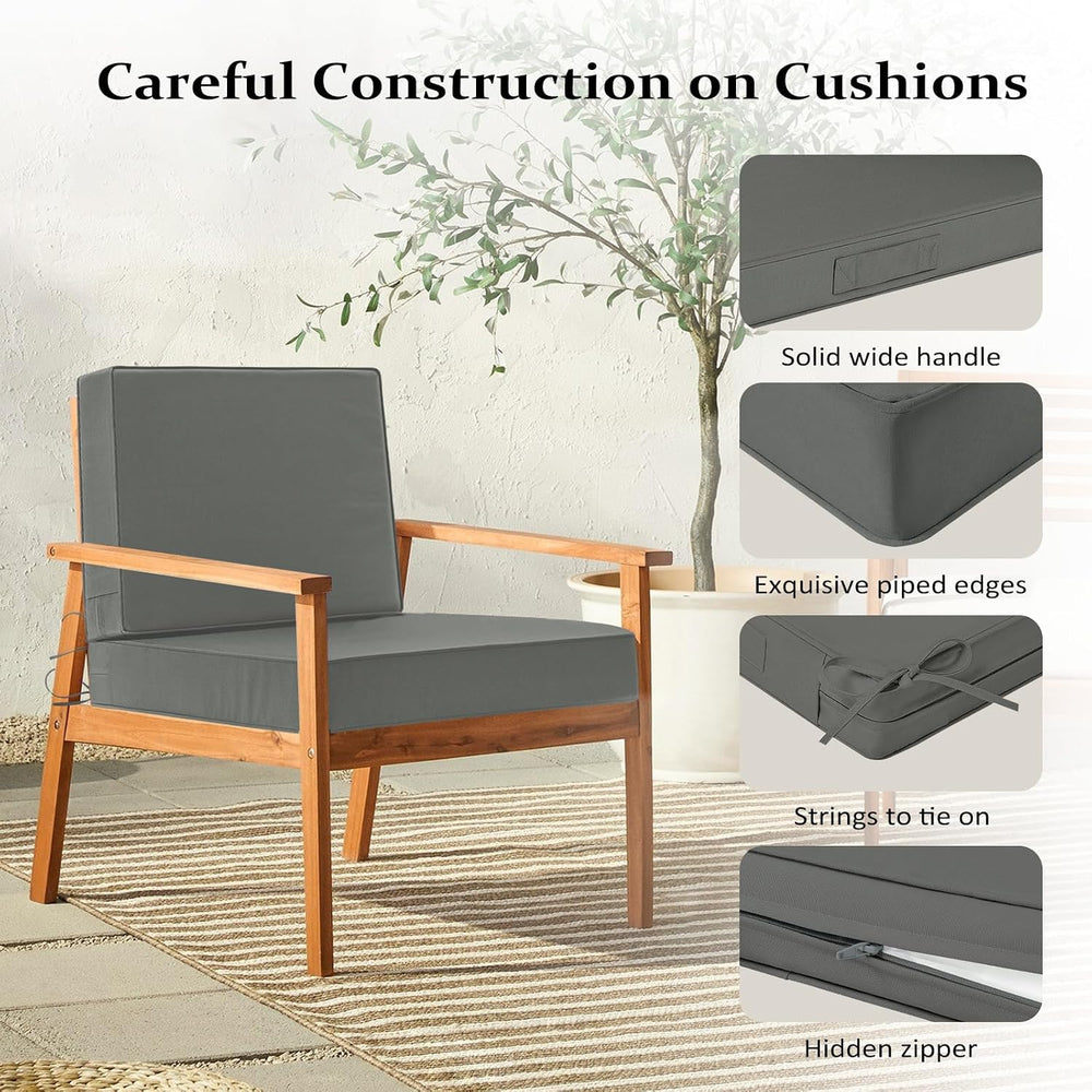 Cozyide 22x22 Outdoor Cushions for Patio Furniture, Waterproof Outdoor Chair ...