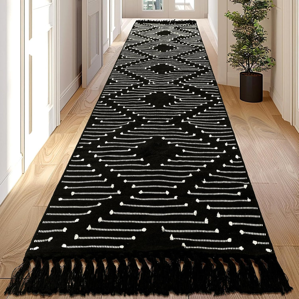 Tritard Boho Runner Rug 2x12 - Washable Extra Long Hallway Rug with Tassel, W...