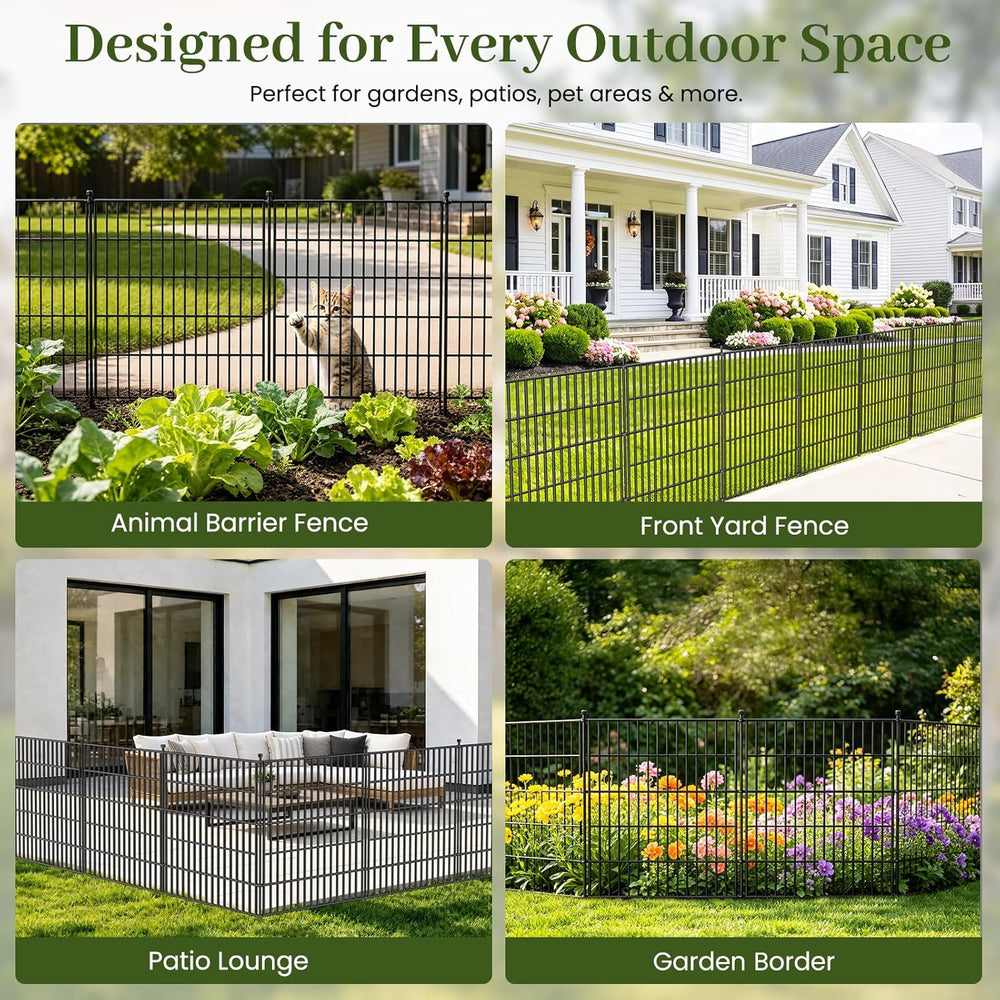 No Dig Garden Fence Outdoor for Yard, 32in (H) x 23.6ft(L)