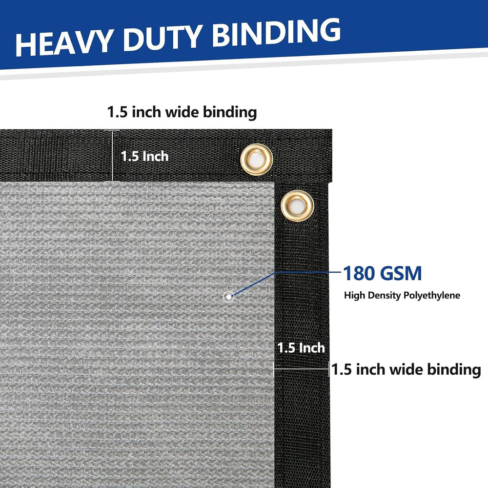 Buzzbazaar 4' x 25' Gray Heavy Duty Privacy Fence Screen - Commercial...