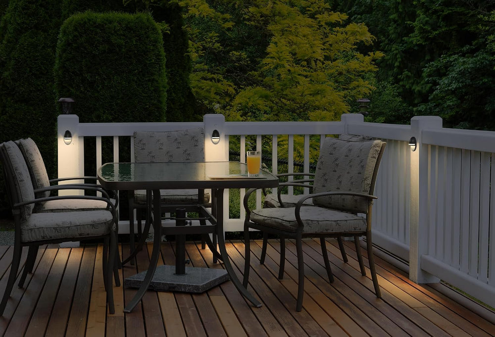 GKOLED 2-Pack Low Voltage LED Post Light, Outdoor Waterproof Landscape Deck L...