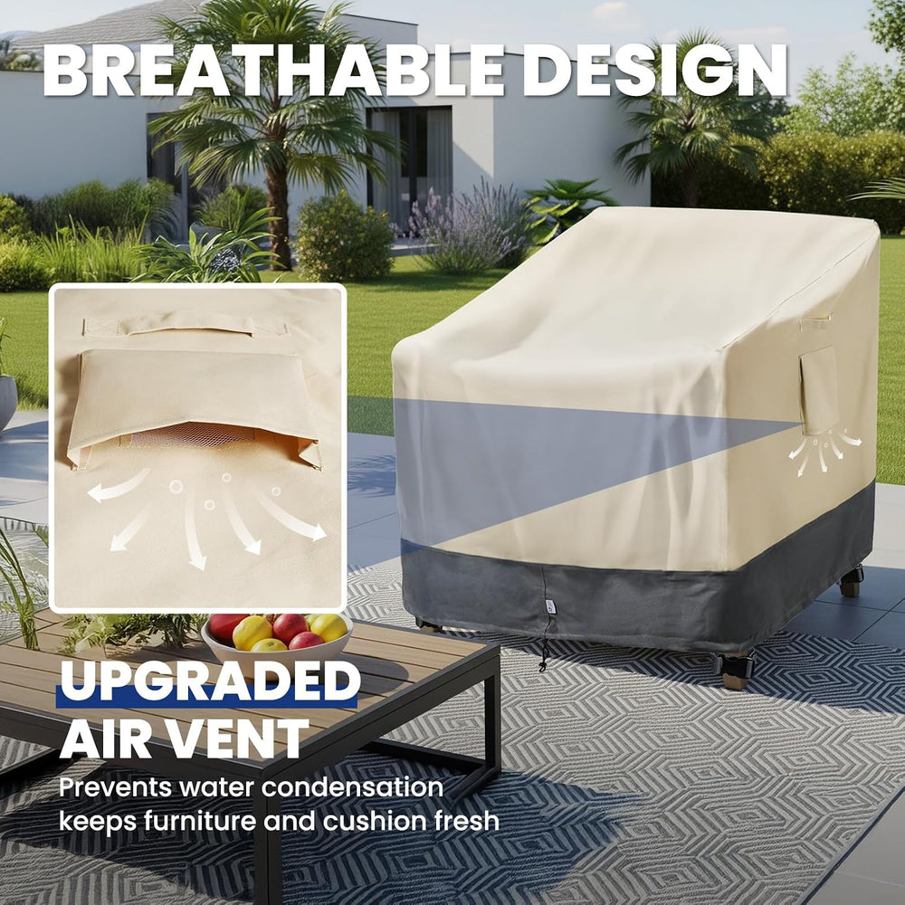 2 Pack Extra Heavy Duty Waterproof Patio Chair Covers for Outdoor / Swivel/ R...