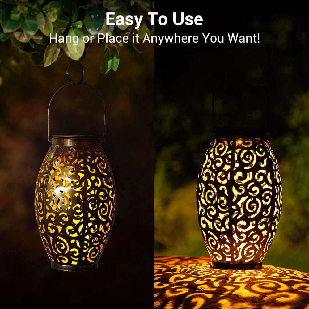 Solar Lanterns Outdoor Waterproof 2 Pack Solar Garden Lanterns Garden Decor